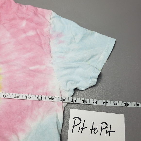 Polaroid tie dye crop short sleeve tshirt women's plus size XXXL - Picture 6 of 8